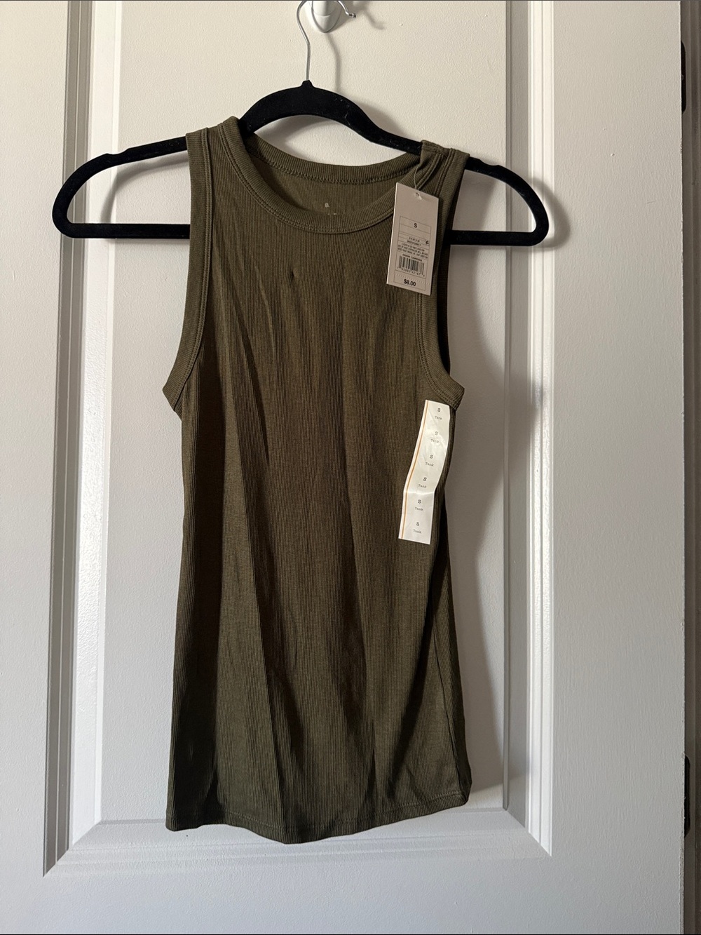 a new day Olive Green Ribbed Crewneck Tank